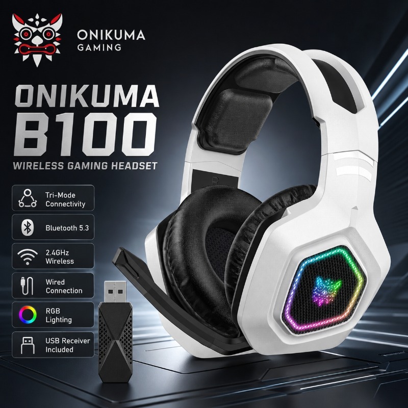 Gaming Console Amazon - ONIKUMA B100 무선 게임용 헤드셋 블루투스