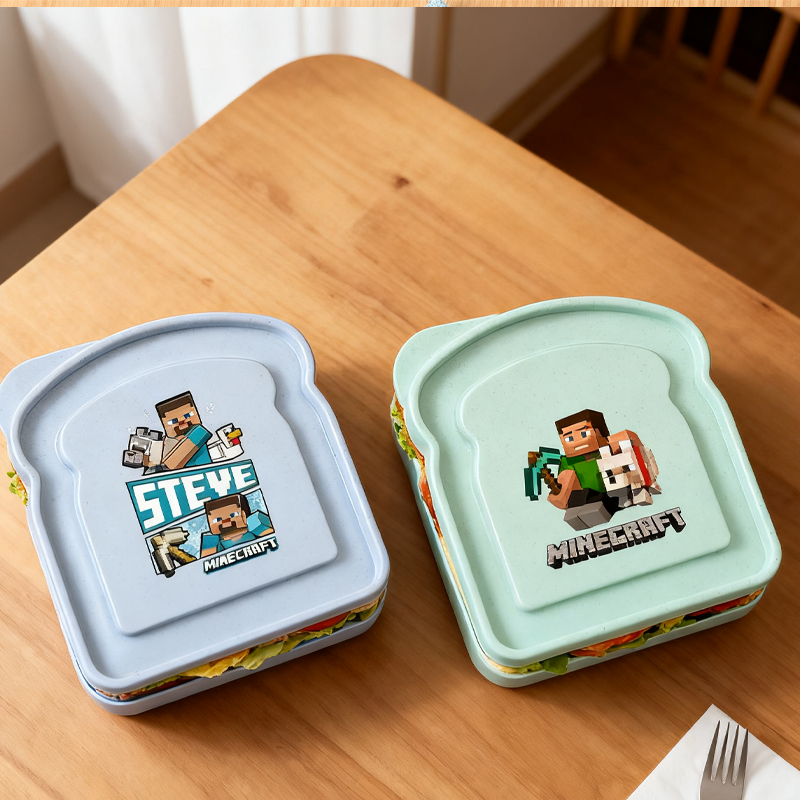 Gaming Console With Minecraft - 게임 테마 프린트 샌드위치 용기 토스트