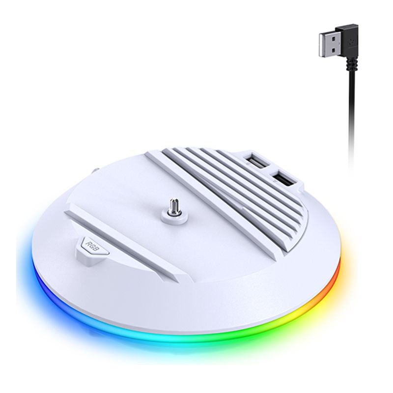 Gaming Console Holder - PS5 슬림/PS5 프로 콘솔용 RGB 조명이