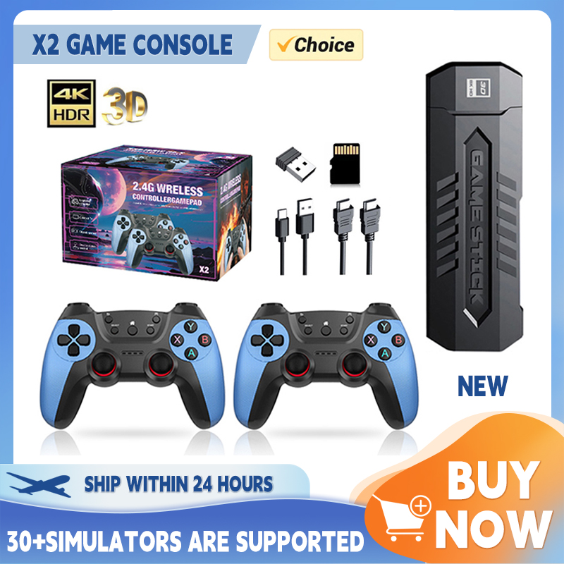 Gaming Console X2 - 2026년 신제품 X2 블루 레트로 게임