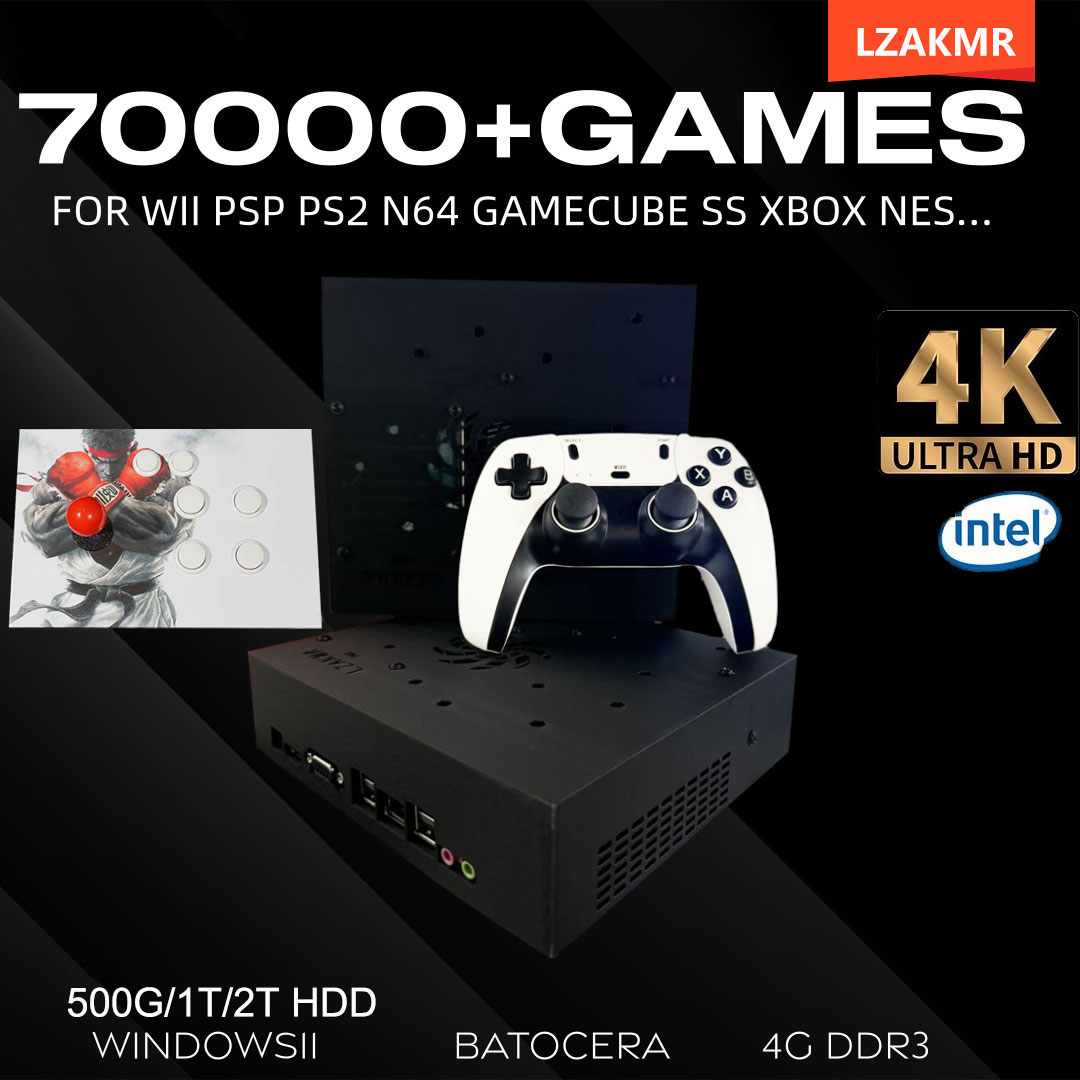 Gaming Console Cartoon - 레트로 게임 콘솔 70000+ 게임 2TB