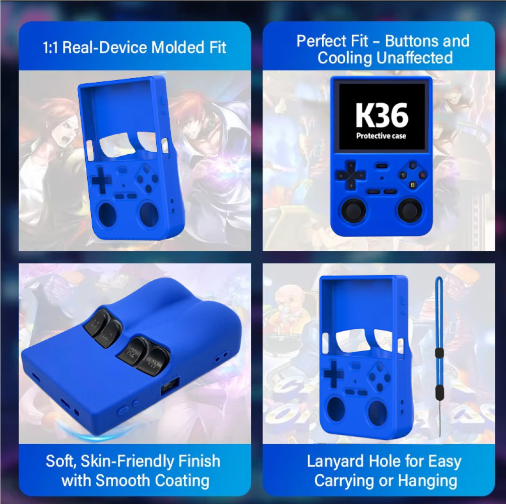 K36 휴대용 게임 콘솔용 실리콘 보호 케이스 긁힘 방 - Gaming Console K36 리뷰 및 가격