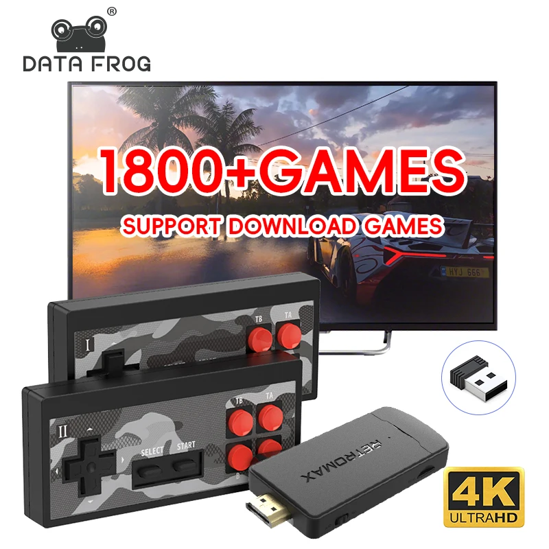 데이터 프로그 휴대용 무선 게임 스틱, 1800개의 옛 - Gaming Console Old School 리뷰 및 가격