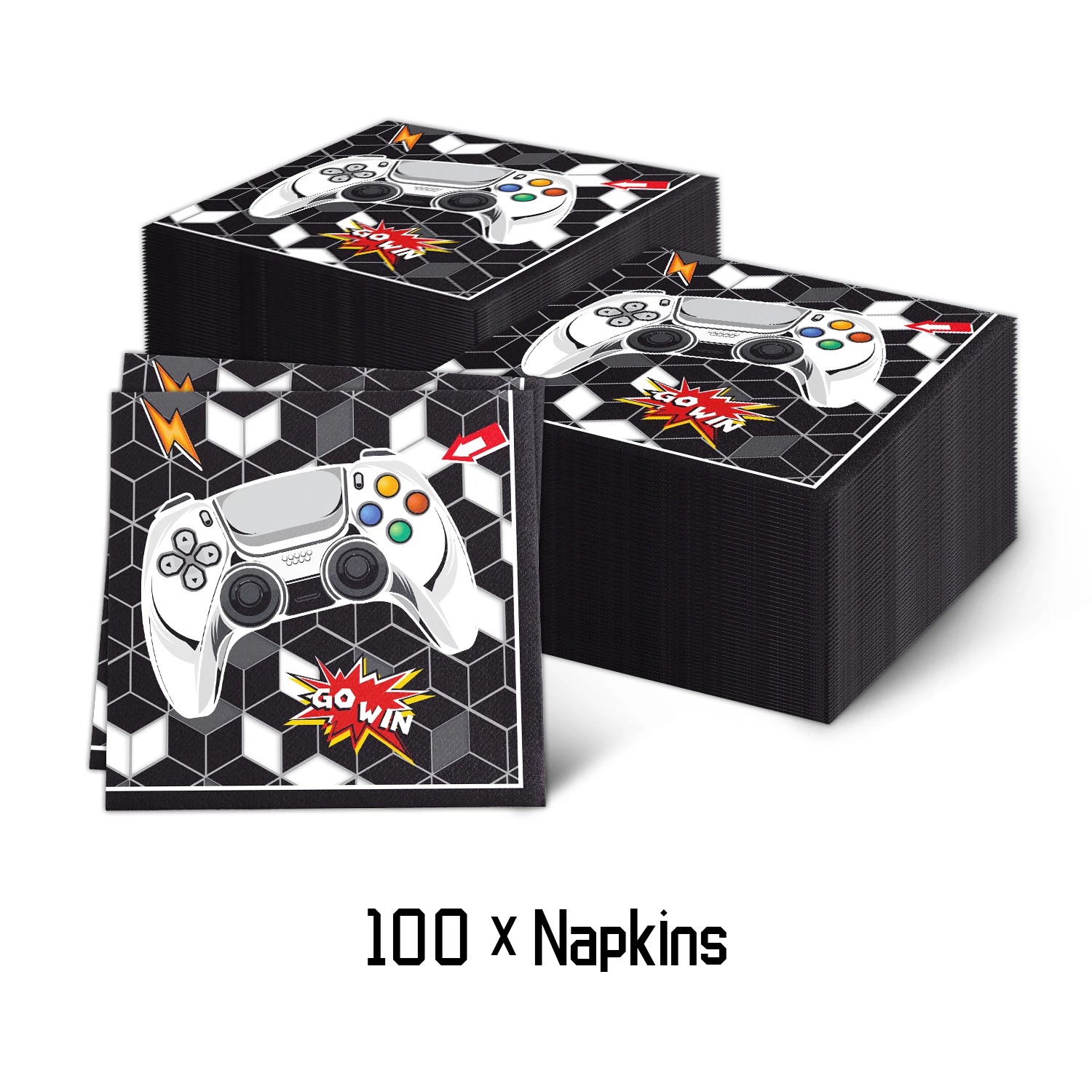 어린이를위한 블랙 게임 콘솔 식기류 생일 파티 일회용  - Gaming Console 4 Year Old 리뷰 및 가격