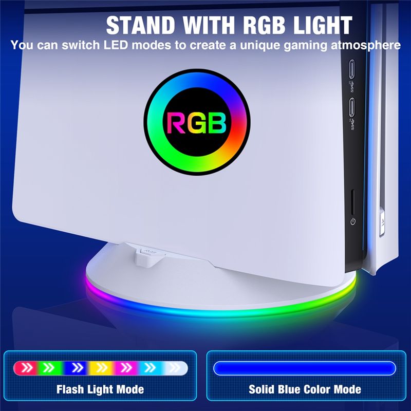 PS5 슬림/PS5 프로 콘솔용 RGB 조명이 있는 A - Gaming Console Holder 리뷰 및 가격
