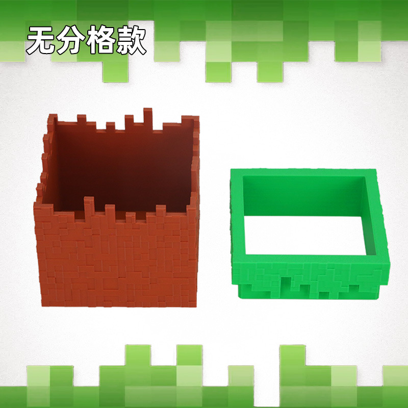 10cm 마인크래프트 잔디 큐브 테마 데스크탑 수납함  - Gaming Console With Minecraft 리뷰 및 가격