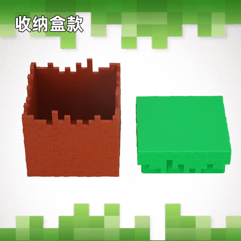 10cm 마인크래프트 잔디 큐브 테마 데스크탑 수납함  - Gaming Console With Minecraft 리뷰 및 가격